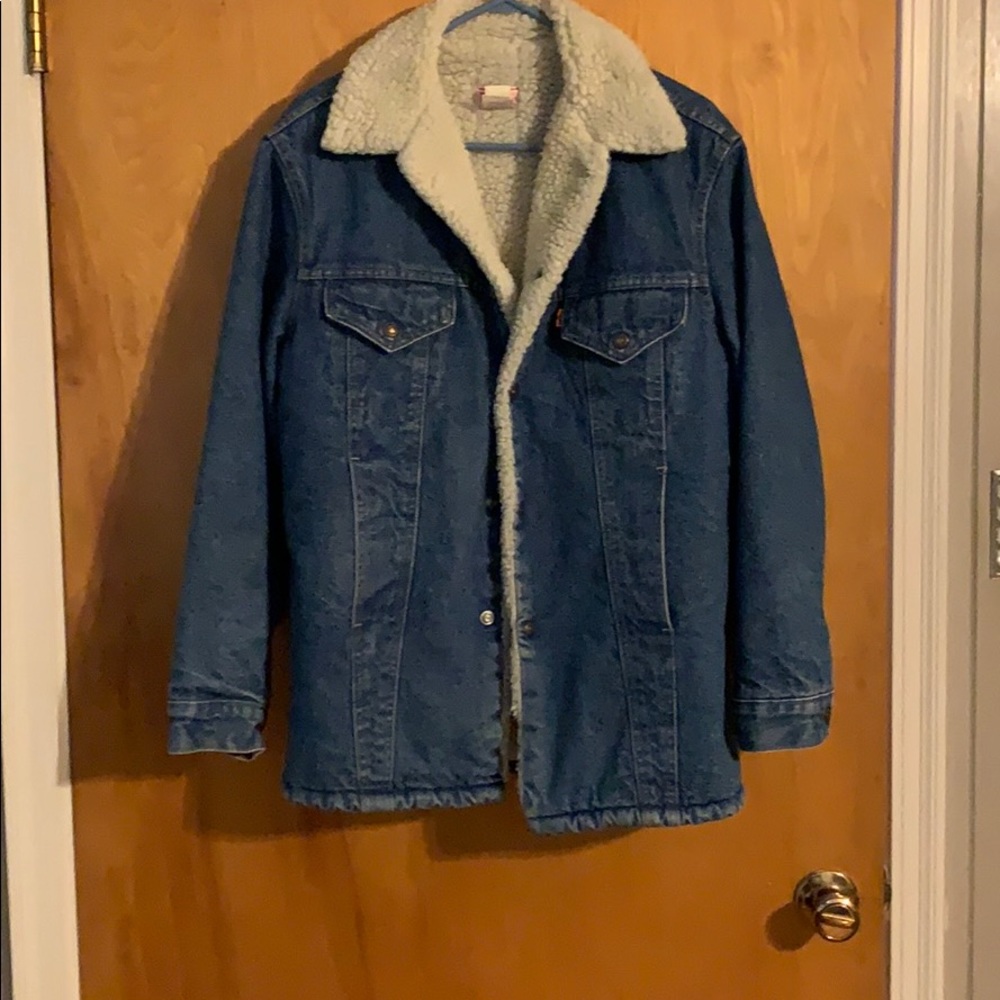 Levi’s shearling-lined denim coat (vintage)